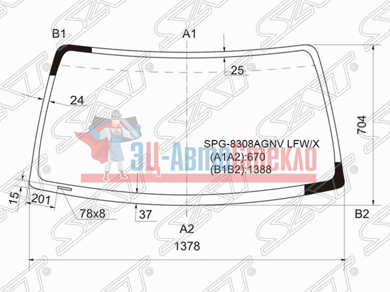 Стекло лобовое TOYOTA 4-RUNNER /HILUX SURF 95-02