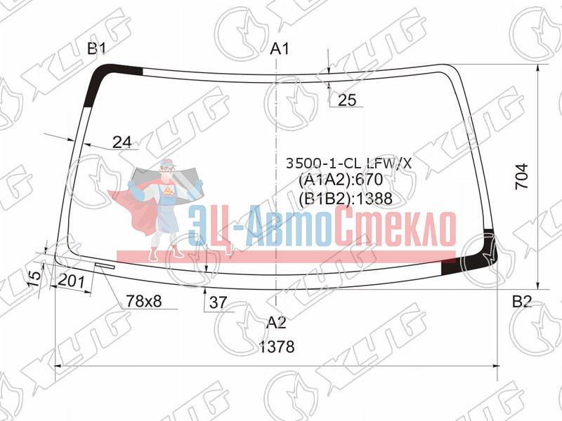 Стекло лобовое TOYOTA 4-RUNNER /HILUX SURF 95-02