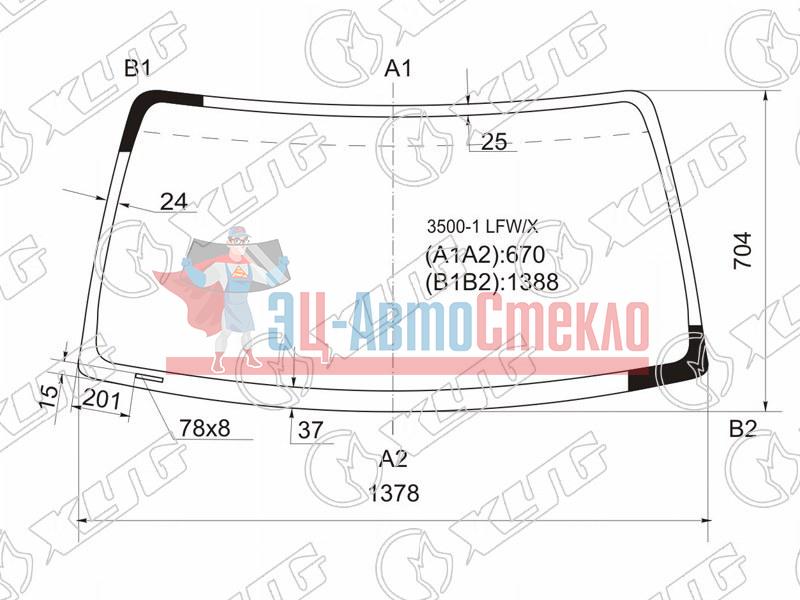 Стекло лобовое TOYOTA 4-RUNNER /HILUX SURF 95-02