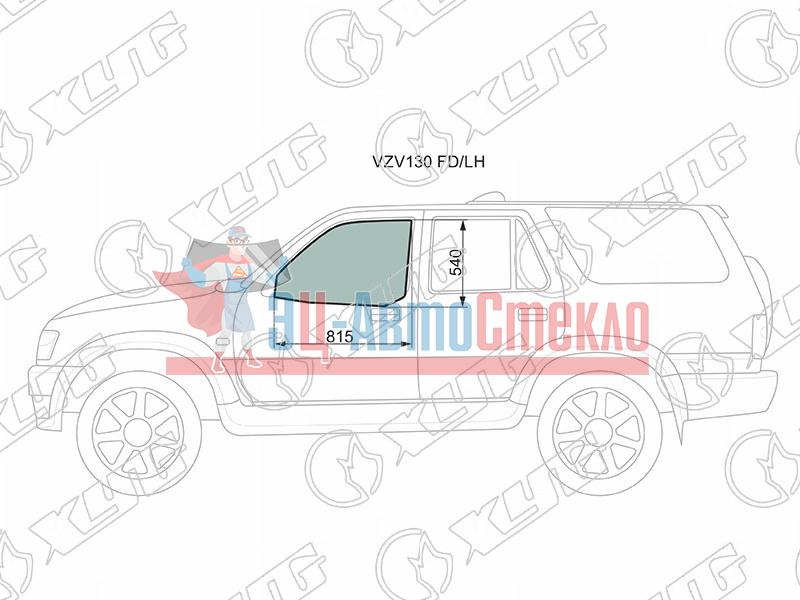 Стекло переднее левое опускное TOYOTA HILUX SURF /4RUNNER 88-95