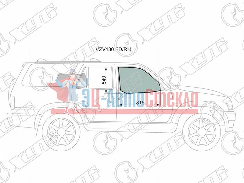 Стекло переднее правое опускное TOYOTA HILUX SURF /4RUNNER 88-95