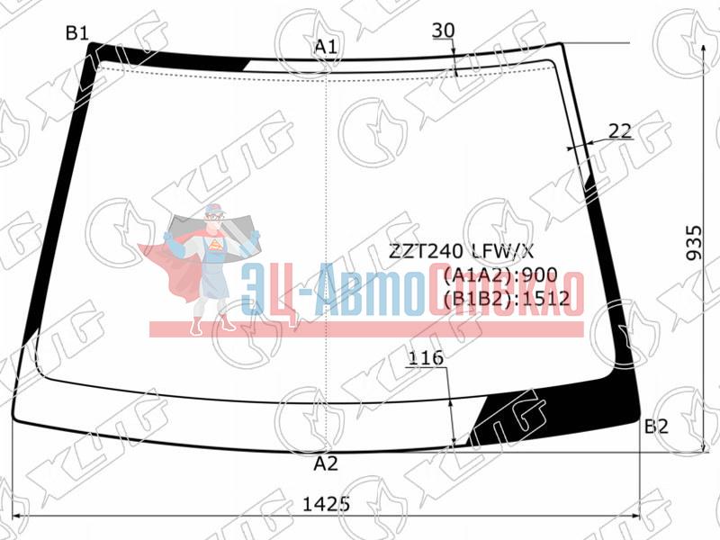 Стекло лобовое TOYOTA PREMIO /ALLION 01-04