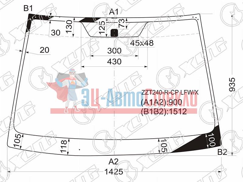 Стекло лобовое TOYOTA PREMIO /ALLION 05-07
