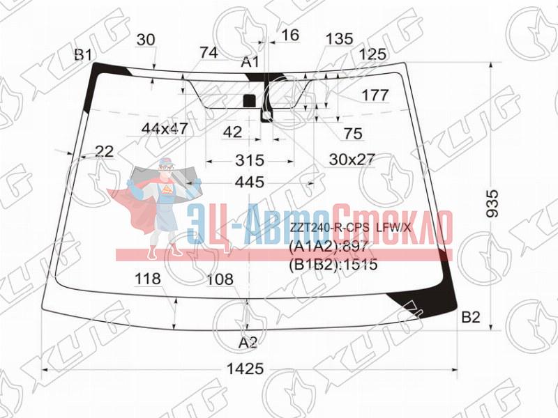 Стекло лобовое + дд TOYOTA PREMIO /ALLION 05-07