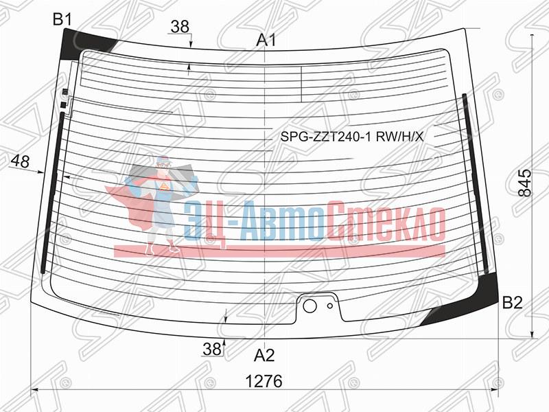 Стекло заднее с обогревом (с отв.) TOYOTA PREMIO /ALLION 01-07