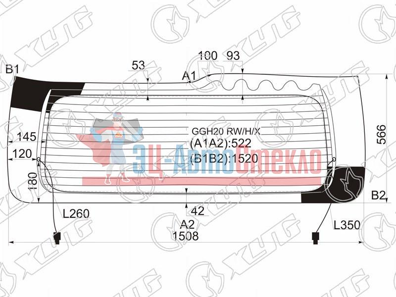 Стекло заднее с обогревом TOYOTA ALPHARD /VELLFIRE 08-15