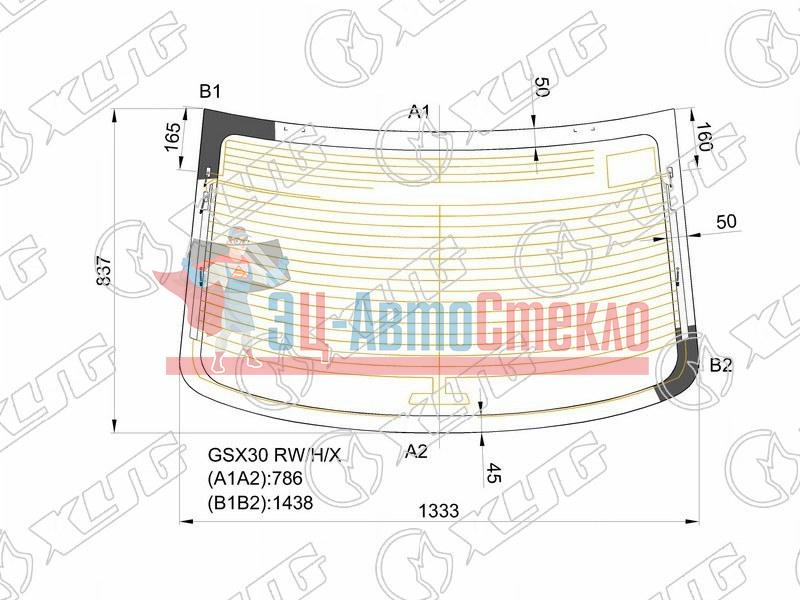 Стекло заднее с обогревом TOYOTA AVALON 05-12