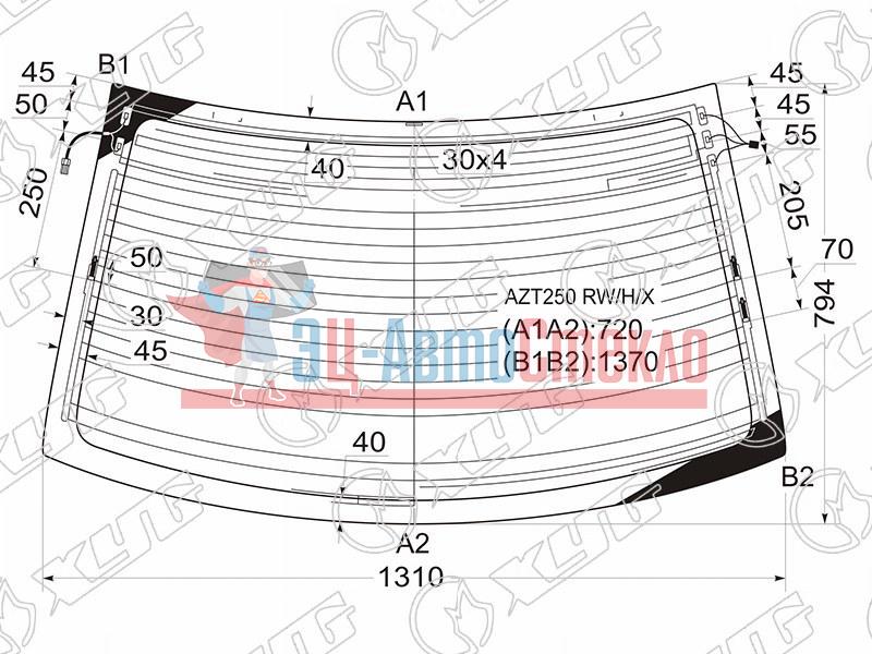 Стекло заднее с обогревом TOYOTA AVENSIS 4D 03-08