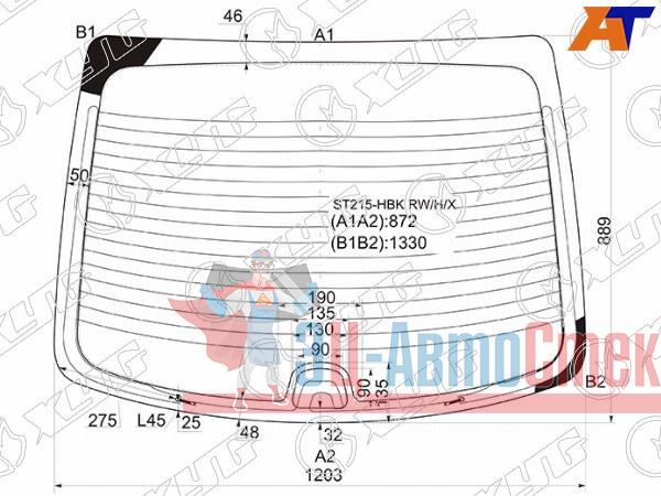 Стекло заднее с обогревом TOYOTA AVENSIS 5D HBK 97-03