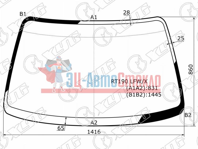 Стекло лобовое TOYOTA CORONA /CALDINA /CARINA E /CORONA SF 4 /5D 92-02
