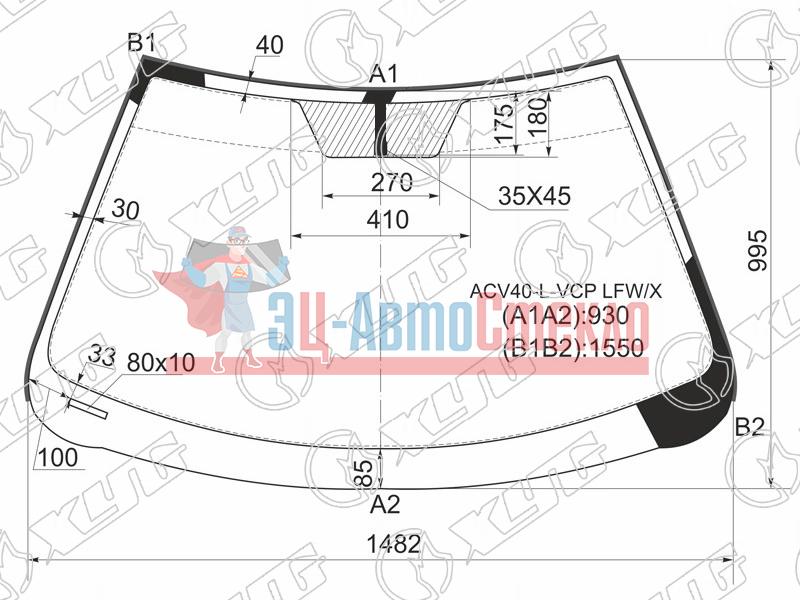 Стекло лобовое TOYOTA CAMRY 06-11