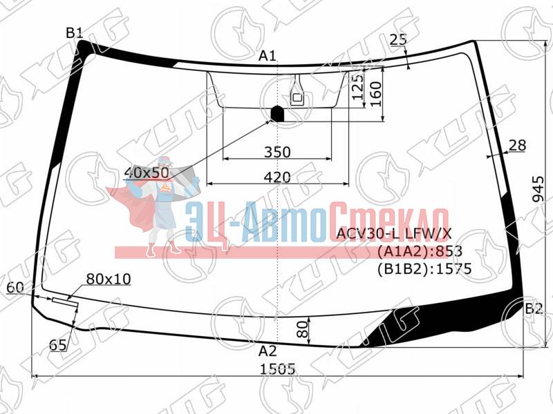 Стекло лобовое + дд TOYOTA CAMRY 01-06