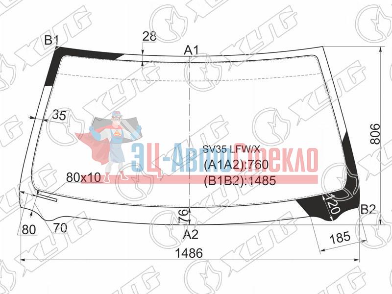 Стекло лобовое TOYOTA CAMRY /SCEPTER 4 /5D 91-96