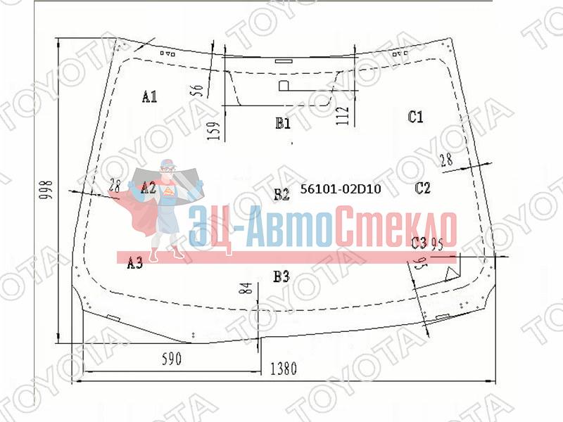 Стекло лобовое TOYOTA COROLLA 13-19