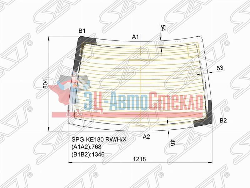 Стекло заднее с обогревом TOYOTA COROLLA 13-19