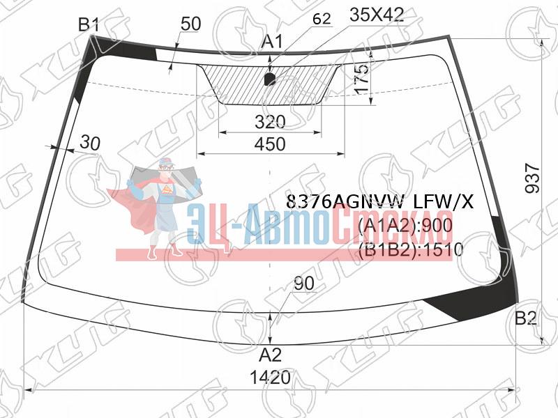 Стекло лобовое TOYOTA COROLLA 4D 06-13