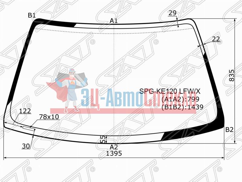 Стекло лобовое TOYOTA COROLLA 3 /4 /5D  /TOYOTA SPRINTER 4D /SPRINTER CARIB #E11# 95-00