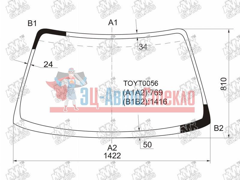 Стекло лобовое TOYOTA COROLLA 4 /5D 91-02