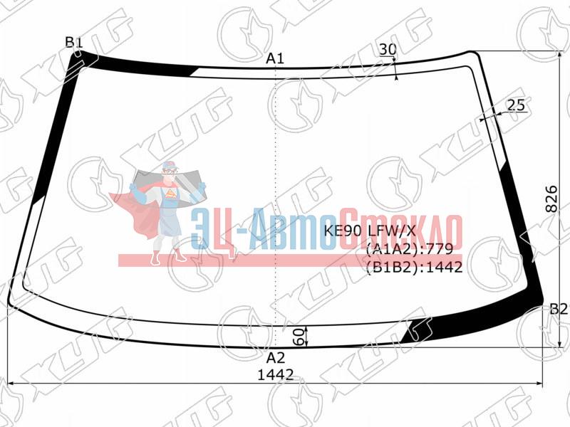 Стекло лобовое TOYOTA COROLLA EE90 3 /4 /5D 87-91