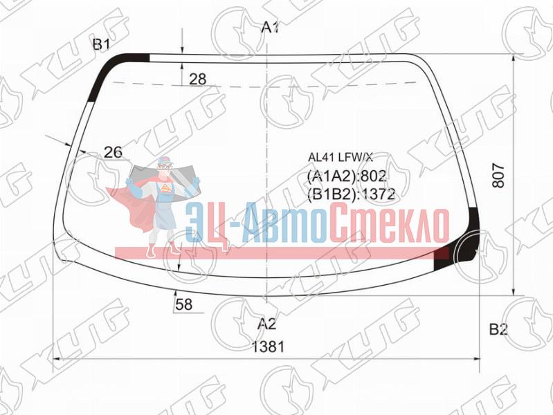 Стекло лобовое TOYOTA TERCEL /CORSA /COROLLA II 3 /4D 90-94