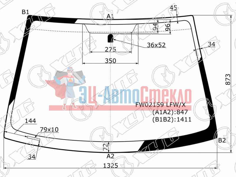 Стекло лобовое TOYOTA VITZ /YARIS /ECHO /PLATZ 98-05
