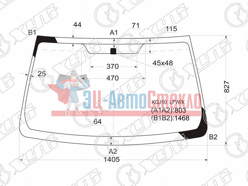 Стекло лобовое TOYOTA IQ 3D HBK 08-11