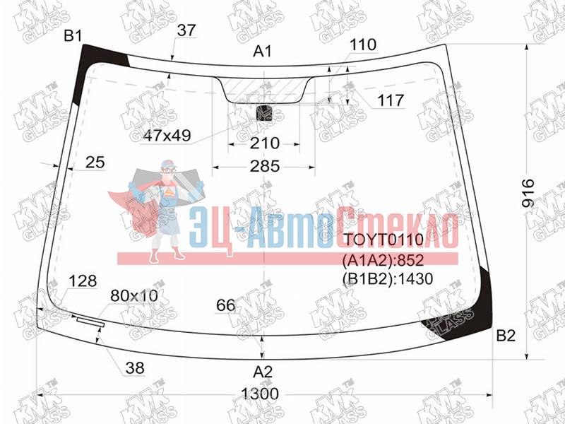 Стекло лобовое TOYOTA IST /SCION XA NCP6# 02-07