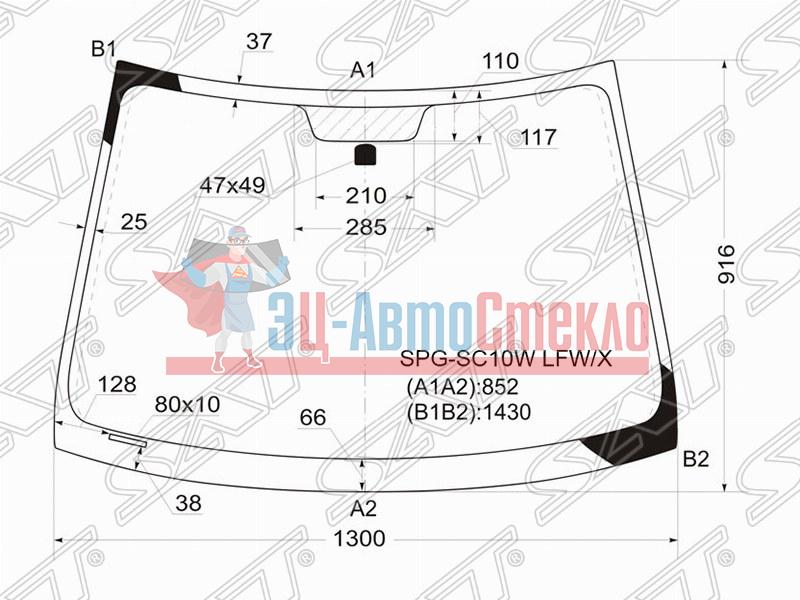 Стекло лобовое TOYOTA IST /SCION XA NCP6# 02-07