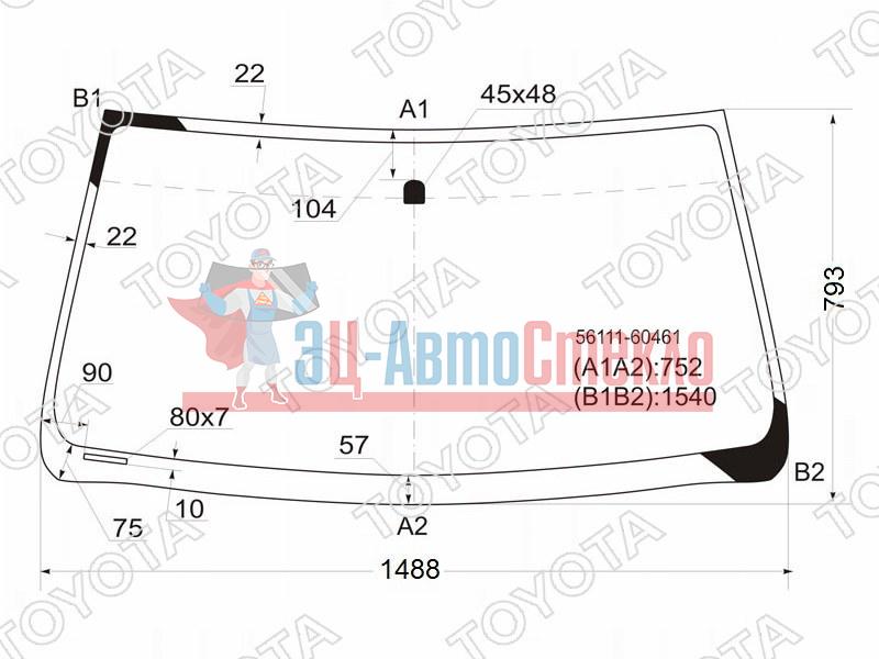 Стекло лобовое TOYOTA LAND CRUISER PRADO 120 02-09
