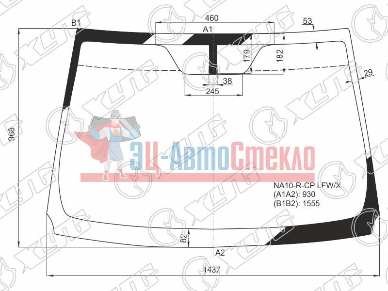 Стекло лобовое TOYOTA MARK X ZIO 5D WGN 07-13