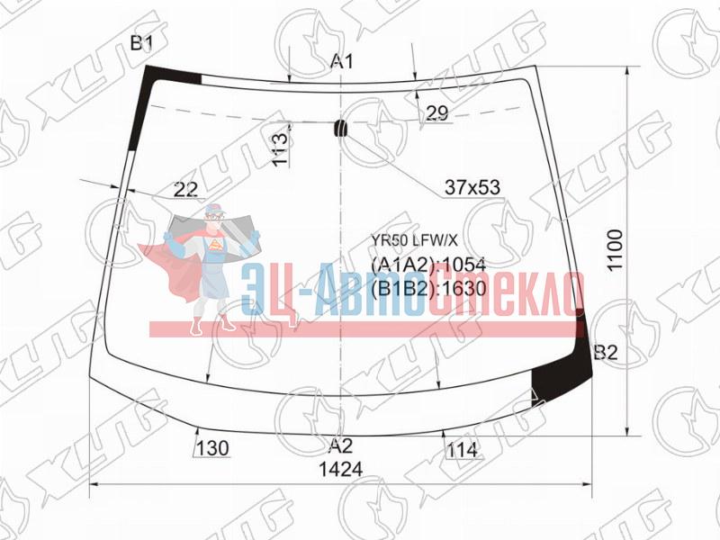Стекло лобовое TOYOTA NOAH /VOXY 01-07
