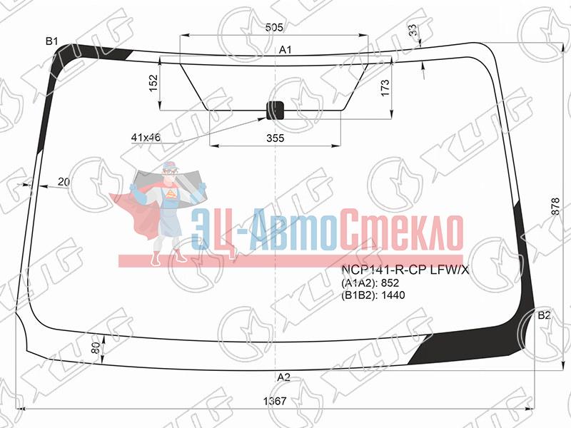 Стекло лобовое TOYOTA PORTE 12-