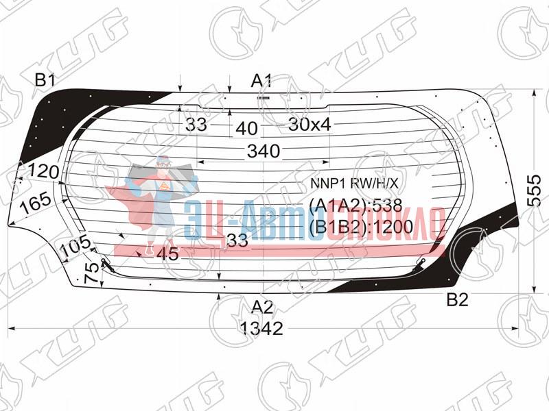 Стекло заднее с обогревом TOYOTA PORTE 04-12