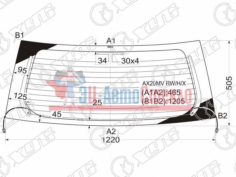 Стекло заднее с обогревом TOYOTA RAUM NCZ2# 03-11