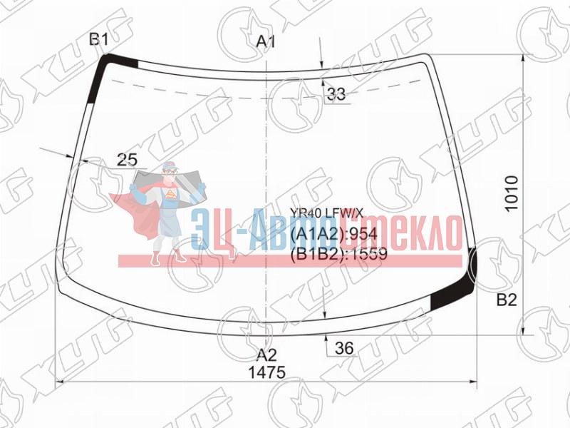 Стекло лобовое TOYOTA TOWNACE NOAH /LITEACE 96-07