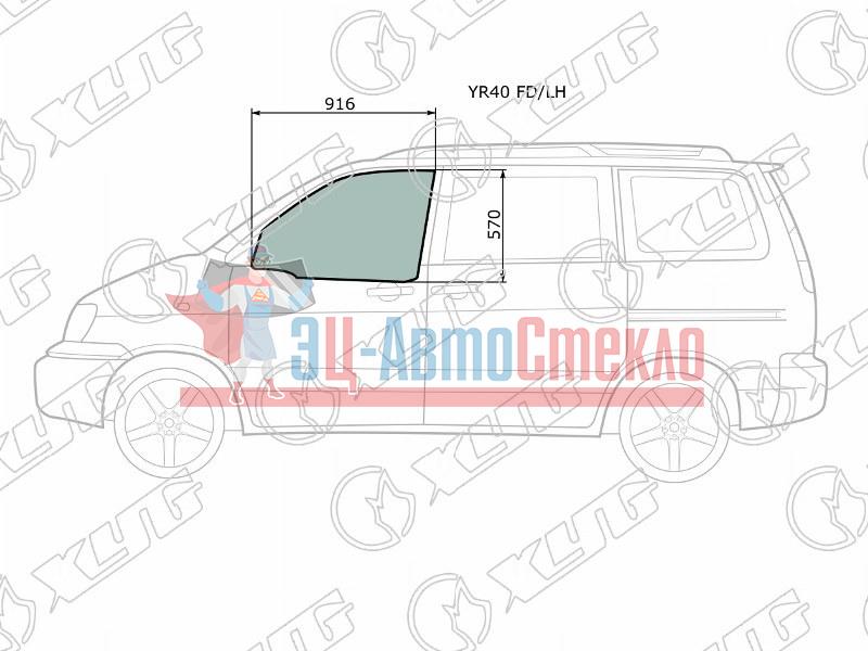Стекло переднее левое опускное TOYOTA TOWNACE NOAH /LITEACE 96-07
