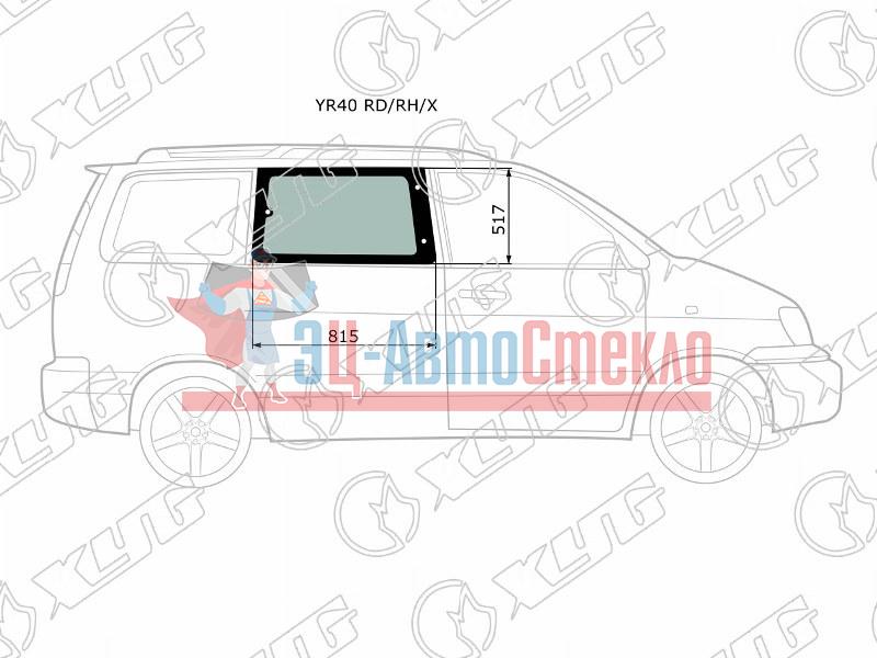 Стекло заднее правое открывное TOYOTA TOWNACE NOAH /LITEACE 96-07