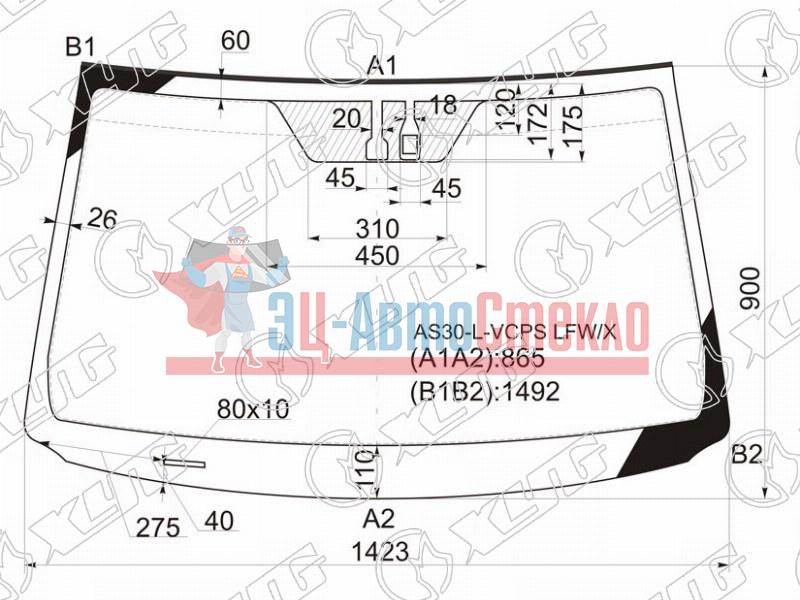 Стекло лобовое + дд TOYOTA RAV4 #CA3# 05-12