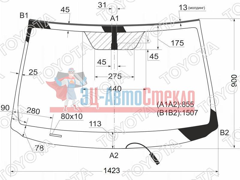 Стекло лобовое TOYOTA RAV4 #CA3# 05-12