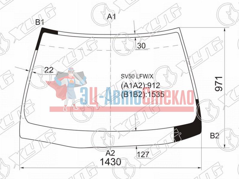Стекло лобовое TOYOTA VISTA ARDEO #V5# 4 /5D 98-03