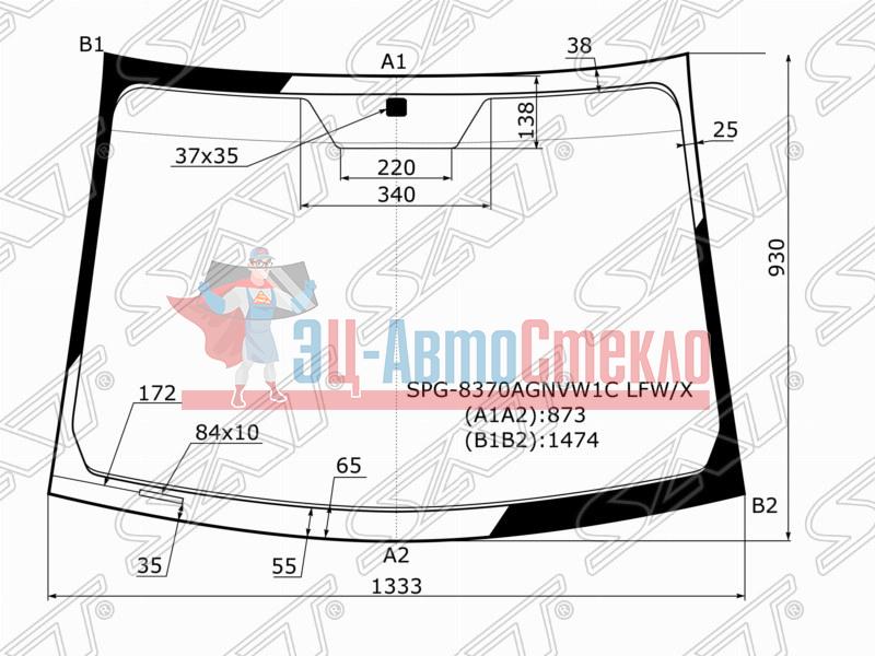 Стекло лобовое TOYOTA YARIS /VITZ 3 /5D HBK 05-10