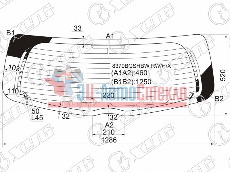 Стекло заднее с обогревом TOYOTA YARIS /VITZ 3 /5D HBK 05-10