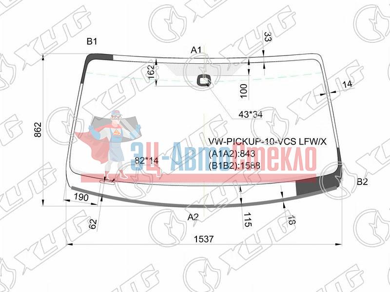 Стекло лобовое + дд VOLKSWAGEN AMAROK 09-16