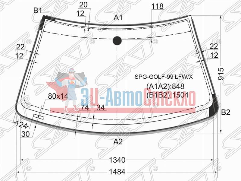 Стекло лобовое VOLKSWAGEN GOLF IV 3 /4 /5D 97-03  / BORA /JETTA 4D 98-06