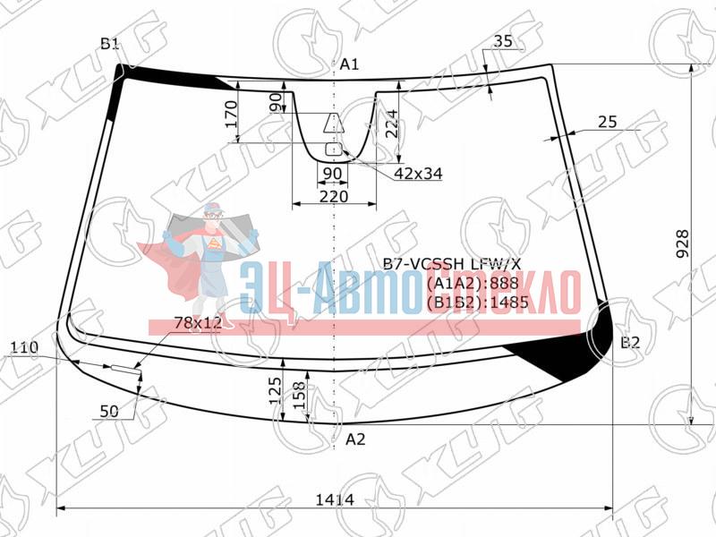 Стекло лобовое + дд + камера VOLKSWAGEN PASSAT B7 4 /5D 10-15