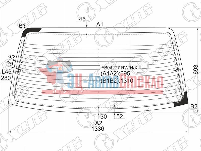 Стекло заднее с обогревом VOLKSWAGEN PASSAT B3 /B4 4 /5D 88-96