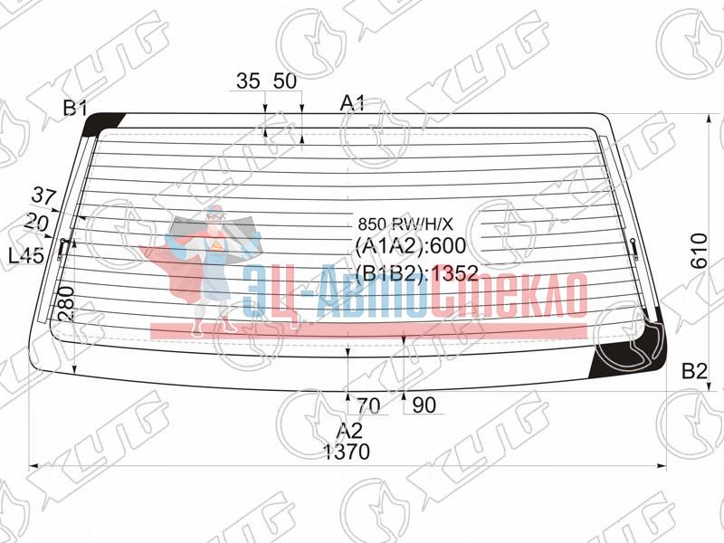 Стекло заднее с обогревом VOLVO 850 4D SED 91-97