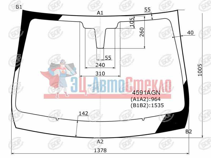 Стекло лобовое (оригинал) LADA X-RAY 15-