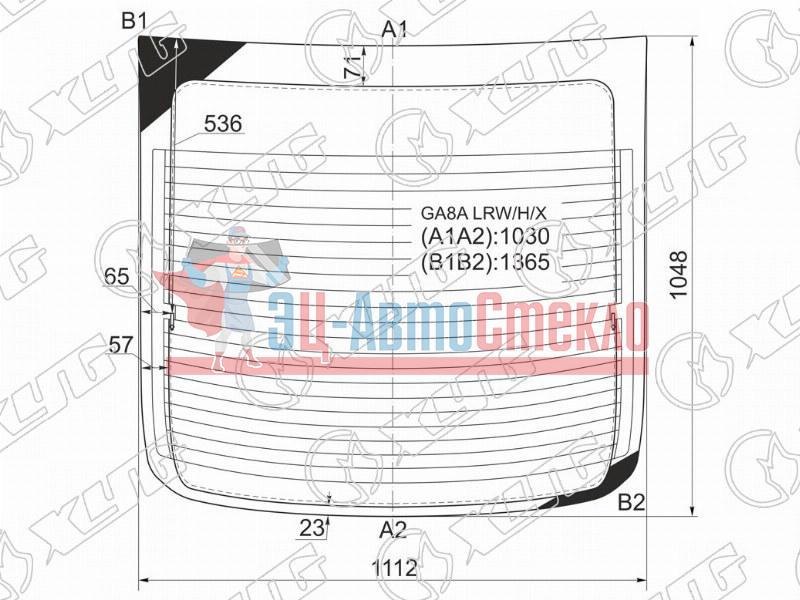 Стекло заднее с обогревом триплекс MAZDA 626 5D HBK 91-97