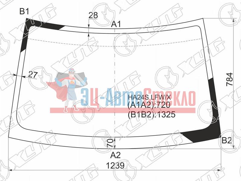 Стекло лобовое SUZUKI ALTO HA24 04-09